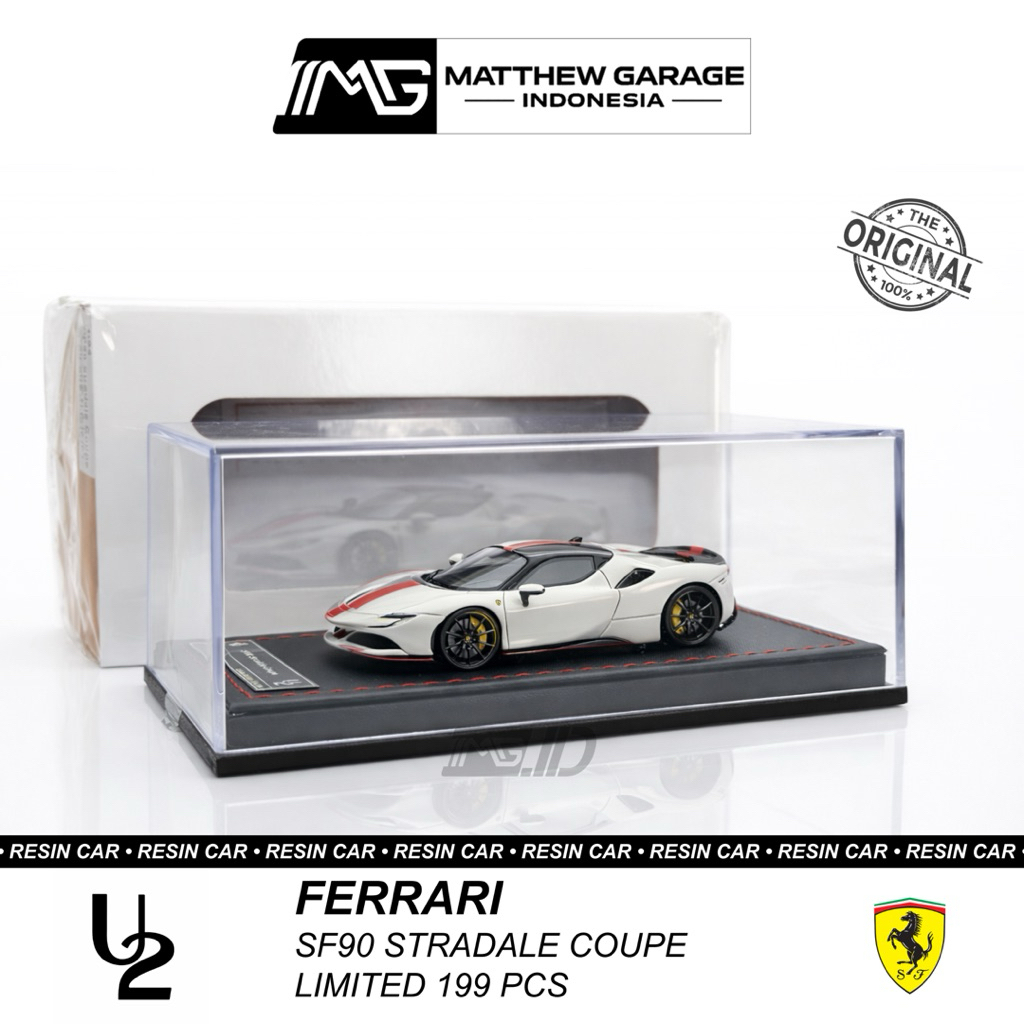 U2 1:64 FERRARI SF90 STRADALE COUPE WHITE METALLIC LIMITED 199 PCS