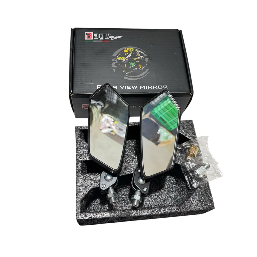 Spion Model Koso AGV/kozo bisa lipat putar Spion Tanduk Tangkai Besi Vario 125 - 150  Beat Nmax Aero