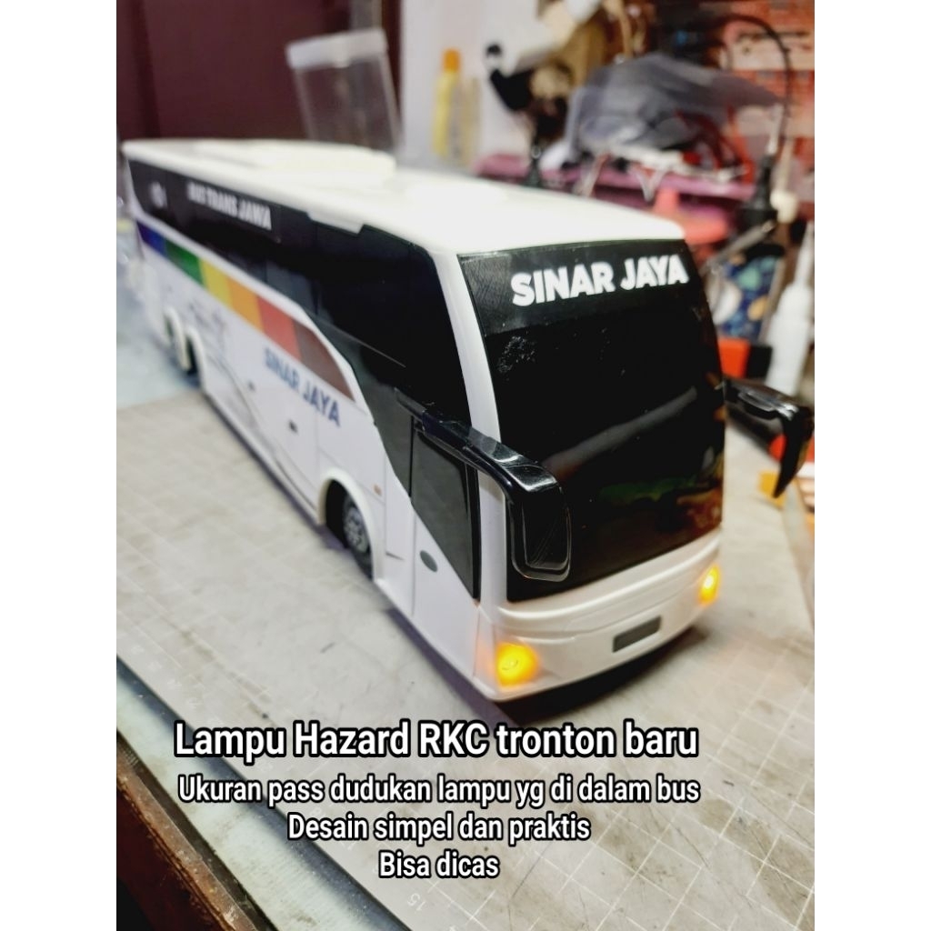 LAMPU SEIN HAZARD KEDIP MINIATUR BUS RKC JB5 UHD TRONTON NEW MUDAH DIPASANG TANPA COAK