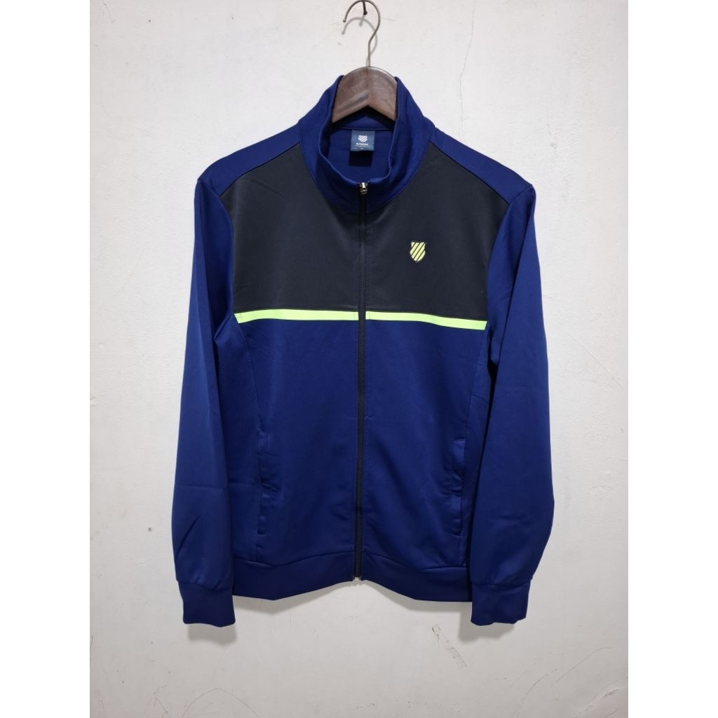 Jaket Kswiss Biru Tua logo patch