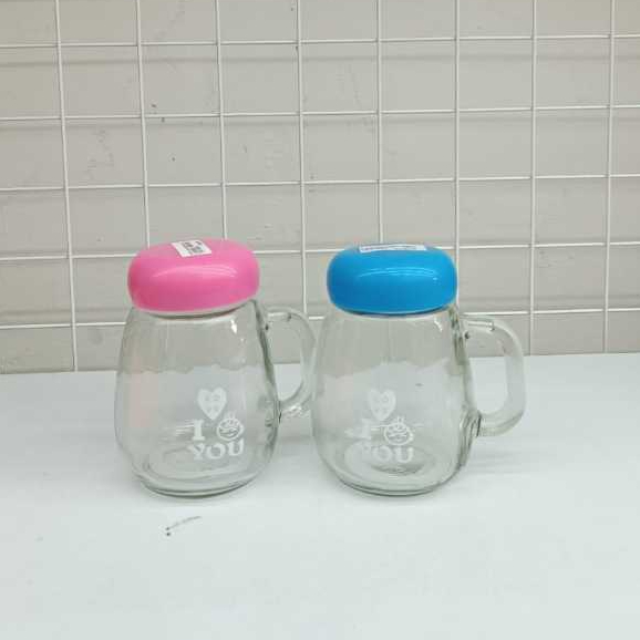 Botol Kaca Minum Estetik – Gelas Kaca Tebal Anti Bocor Cocok Untuk Air, Jus & Kopi