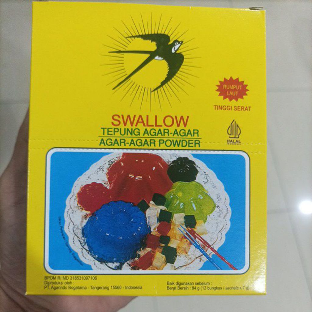 agar agar swallow plain / putih