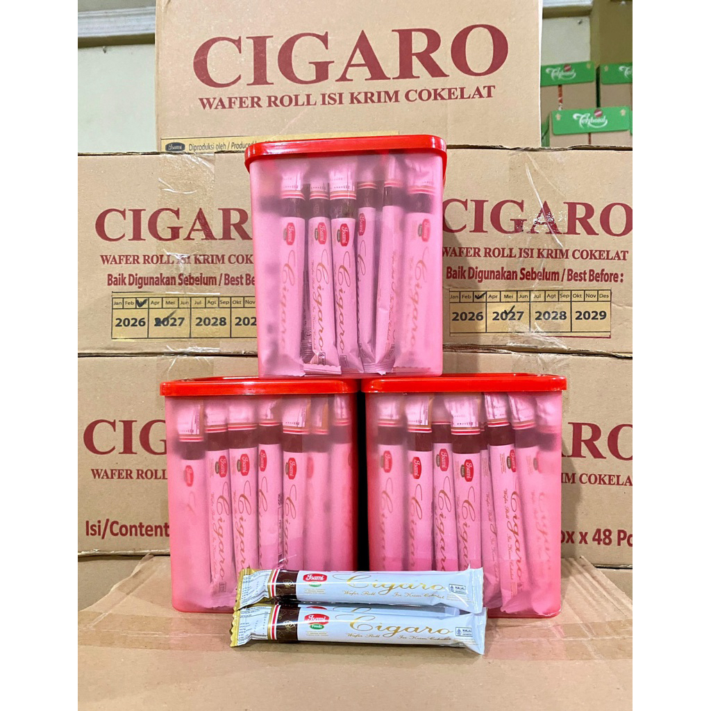 Wafer Roll Cigaro isi 48 pcs bonus toples cantik