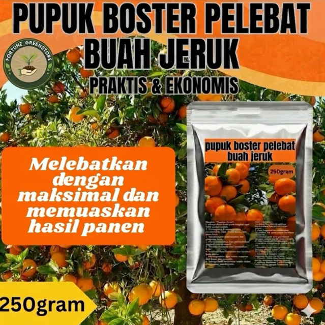 Pupuk boster pelebat buah jeruk | nutrisi organik untuk buah jeruk isi 250gram