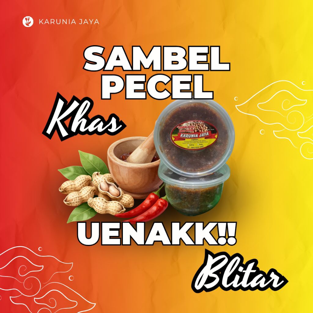 Bumbu Pecel Khas Blitar Karunia Jaya Kemasan 1kg - Bumbu Pecel Blitar, Sambel Pecel Blitar, Bumbu Pe