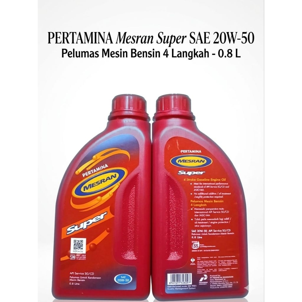 OLI PERTAMINA MESRAN SUPER 800ML OLI MOTOR