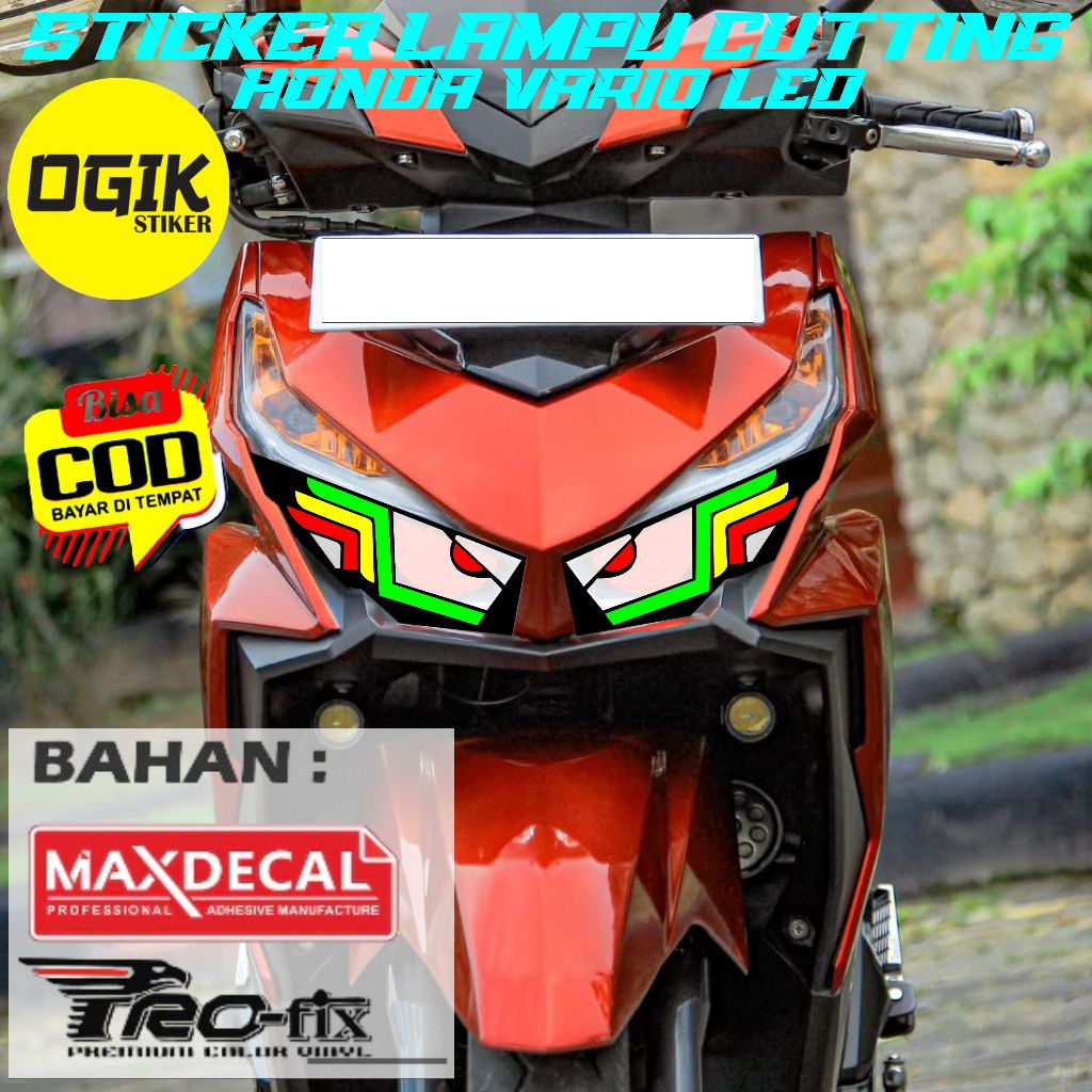 Stiker variasi lampu vario 2015/2017-sticker cutting lampu vario led