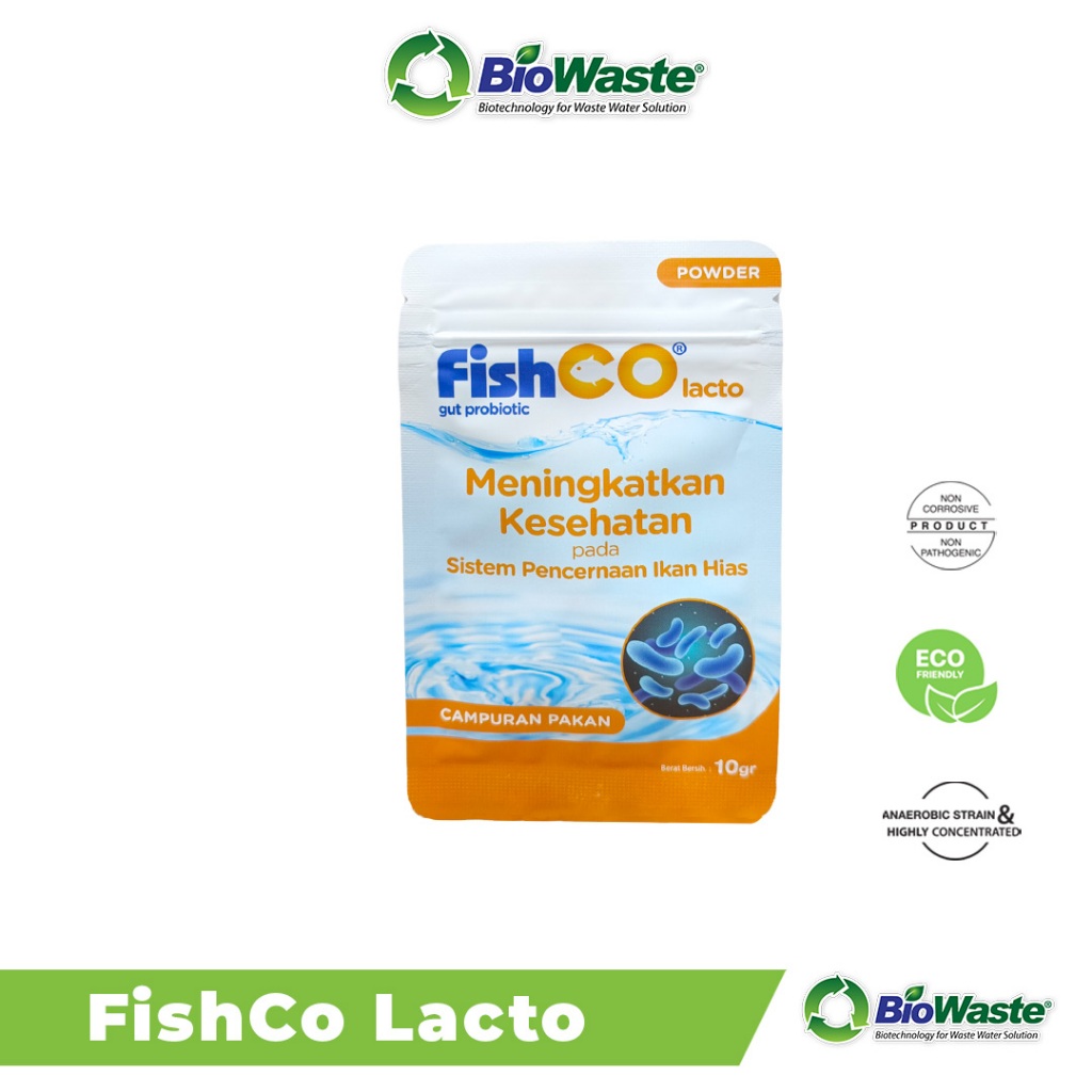 FISHCO Aquarium Probiotik Lacto Campuran Pakan - Bakteri Starter -10gr
