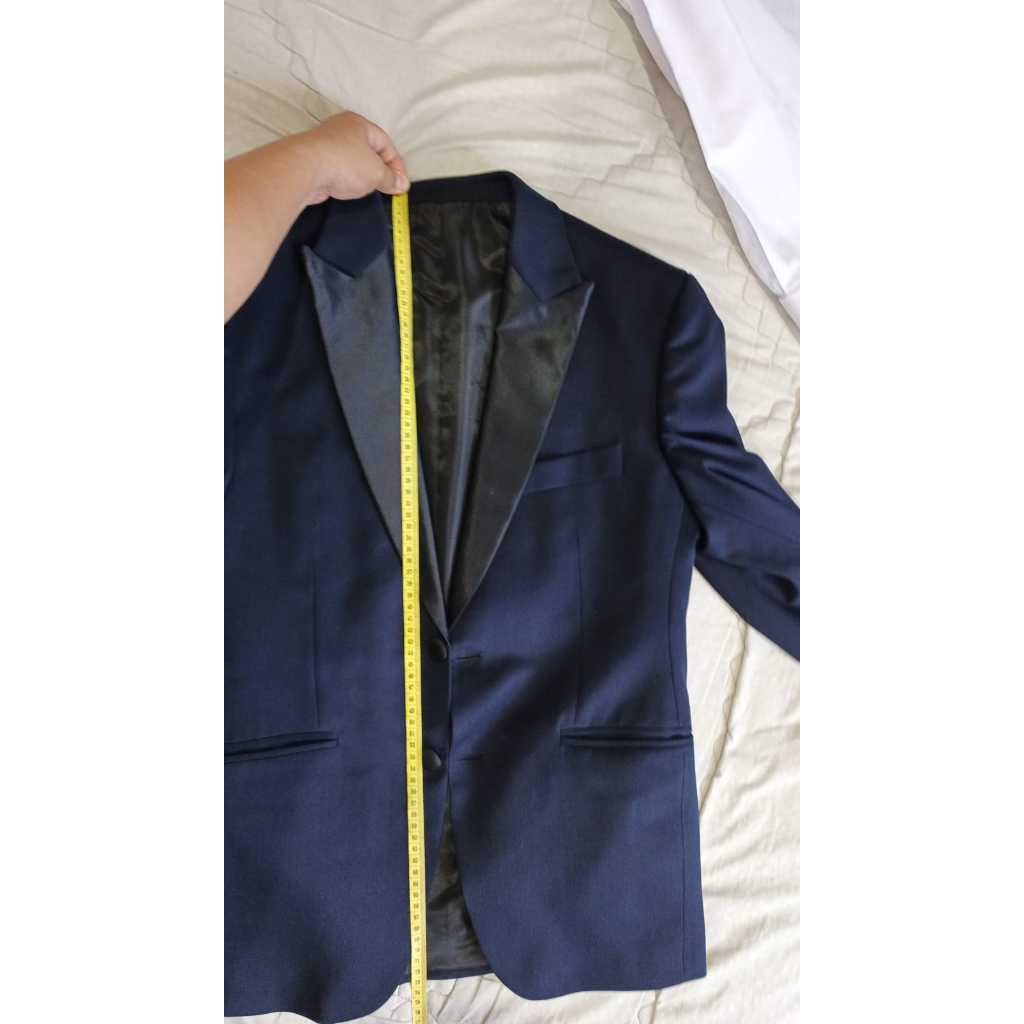 jas nikah pengantin biru navy