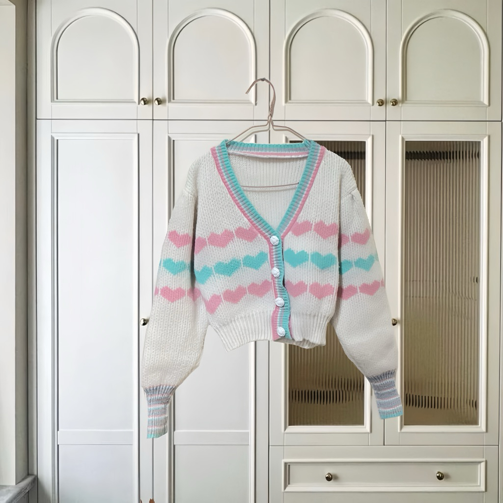 [ Preloved ] Cardigan Rajut Tebal Korean Style