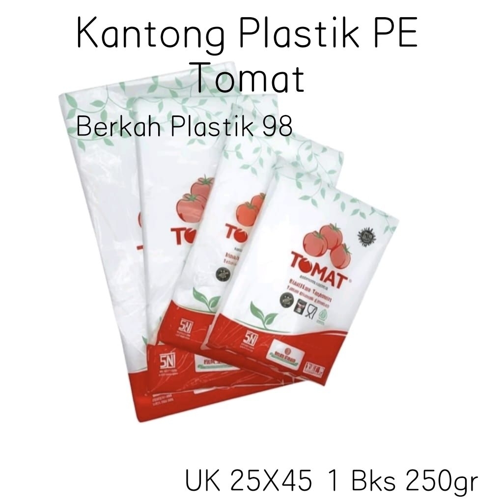 (varian)(>250 gr) Kantong Plastik PE Tomat UK 10X20 - 10X25, Plastik pe bening, kantong Plastik es