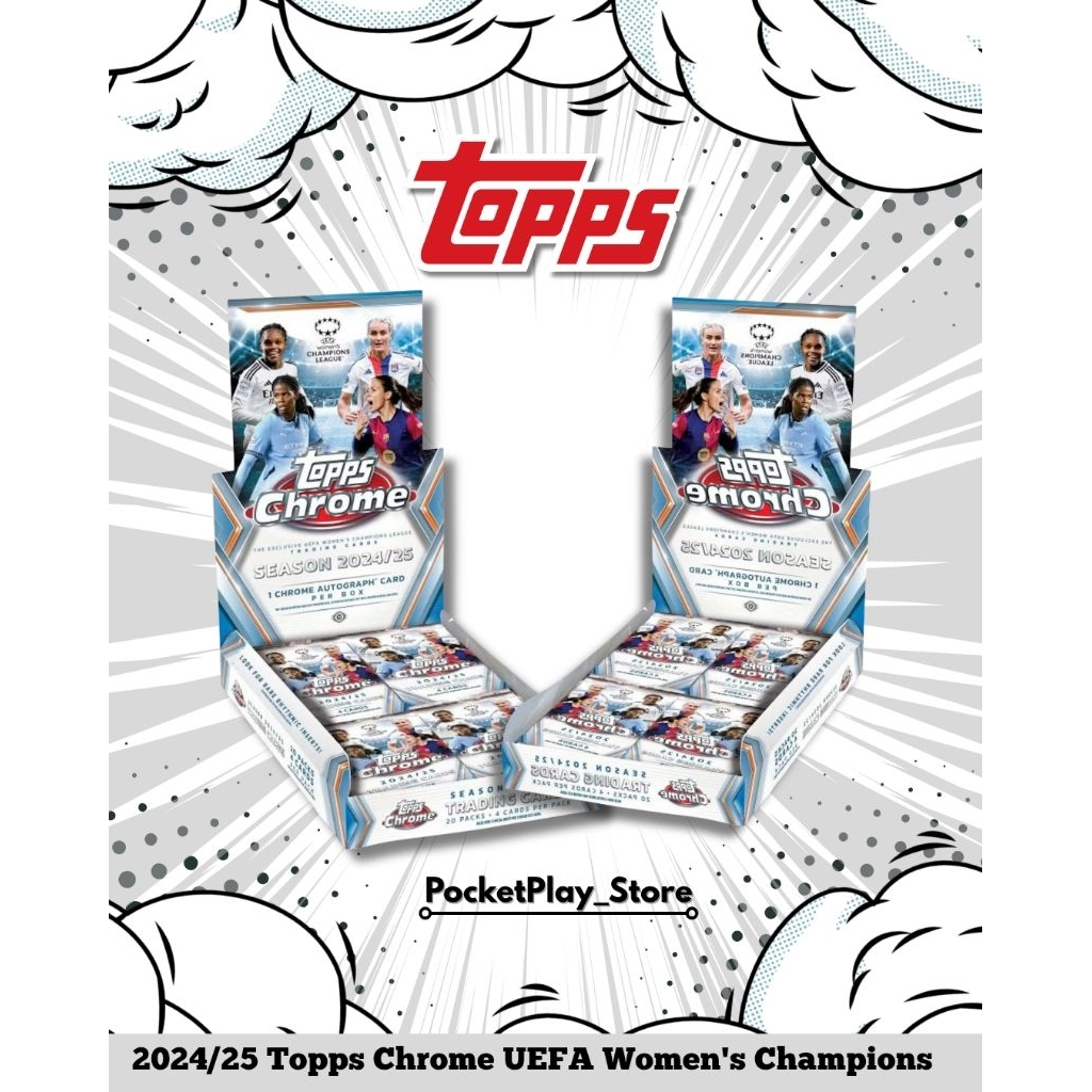 2024/25 Topps Chrome UEFA Women's Champions League Soccer - Booster Pack