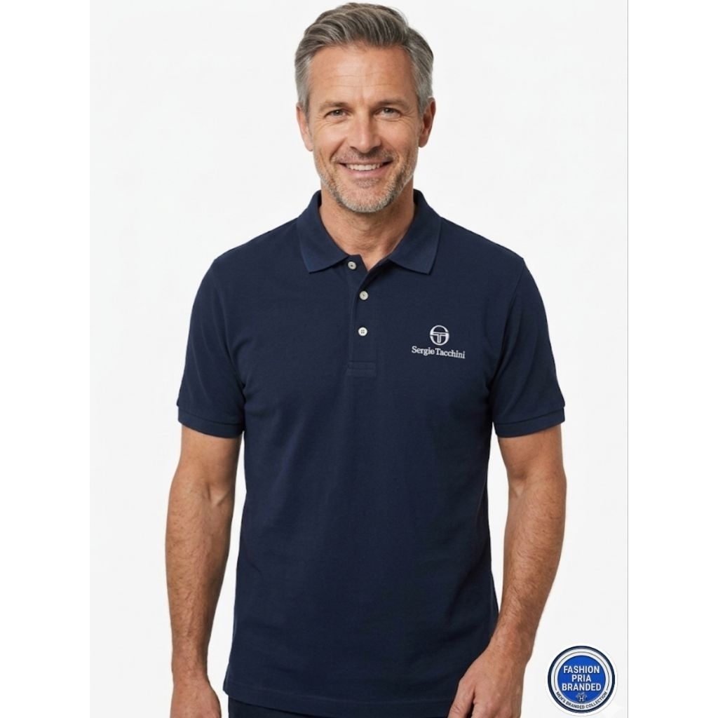 Sergio Tacchini polo logo bordir Navy