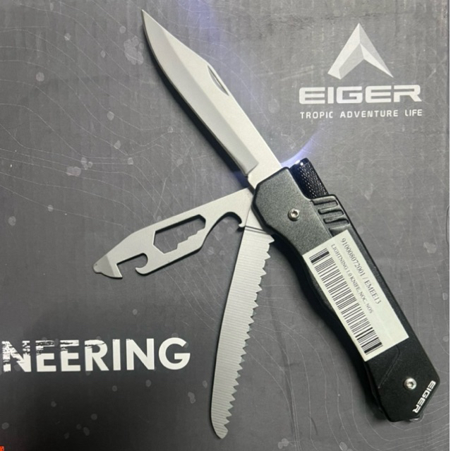 Perlengkapan Outdoor Pisau Lipat Eiger1989 Lightning 1.0 Knife Survival Kit