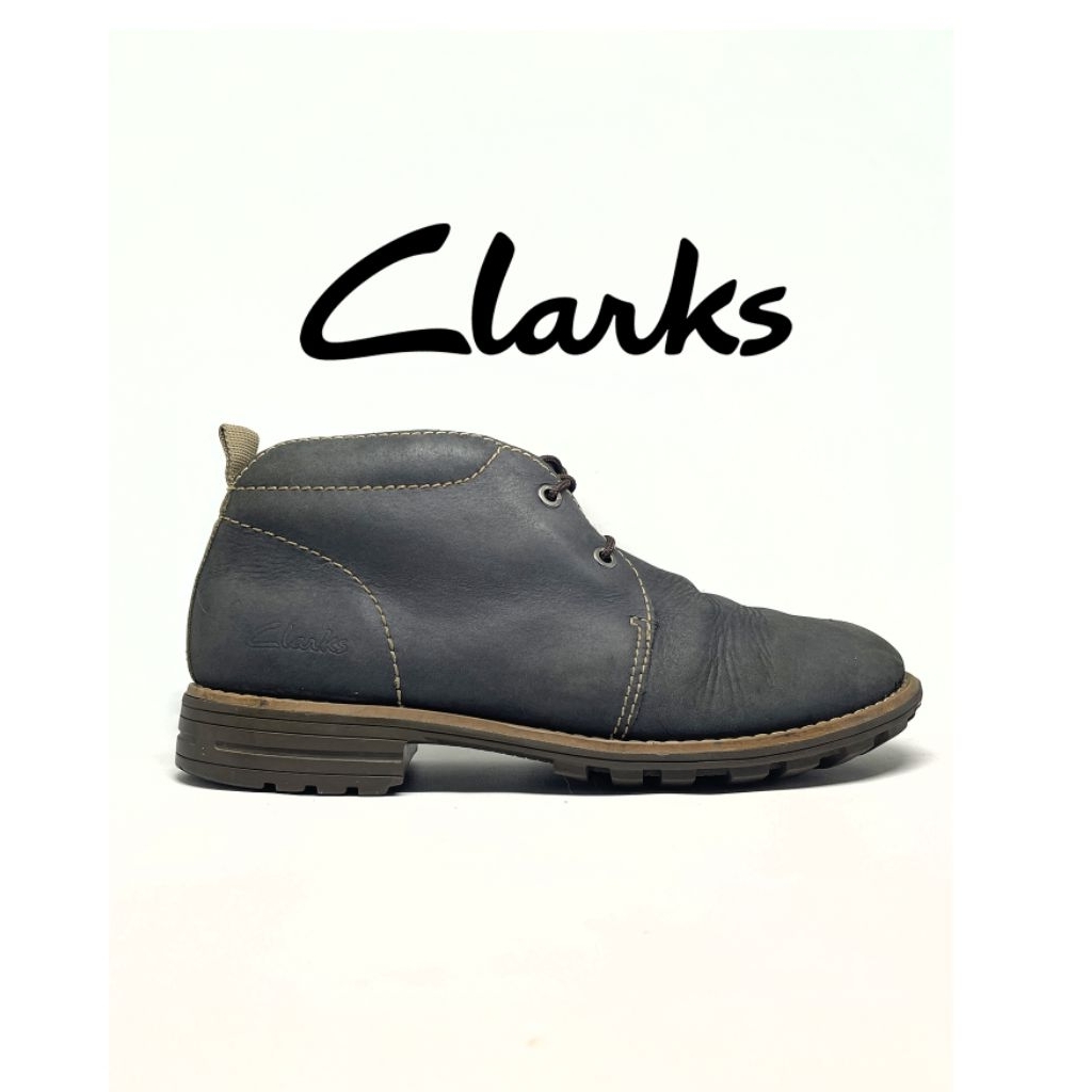 Sepatu CLARKS Desert Boots Kulit Size 41 Pria