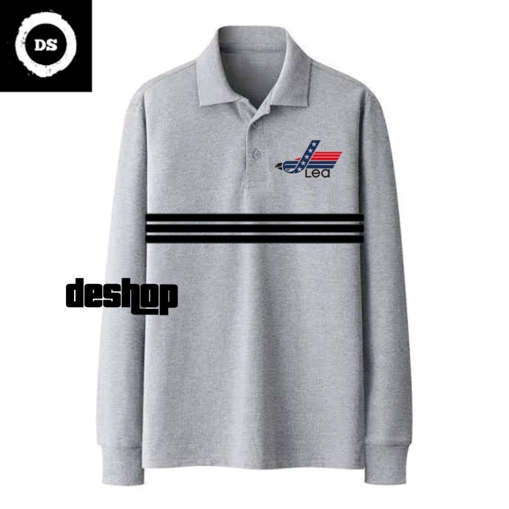 Tshirt - Polo Shirt - Polo Long Sleeve Shirt - Kaos Polo Lengan Panjang - Kaos Kerah Lengan Panjang 