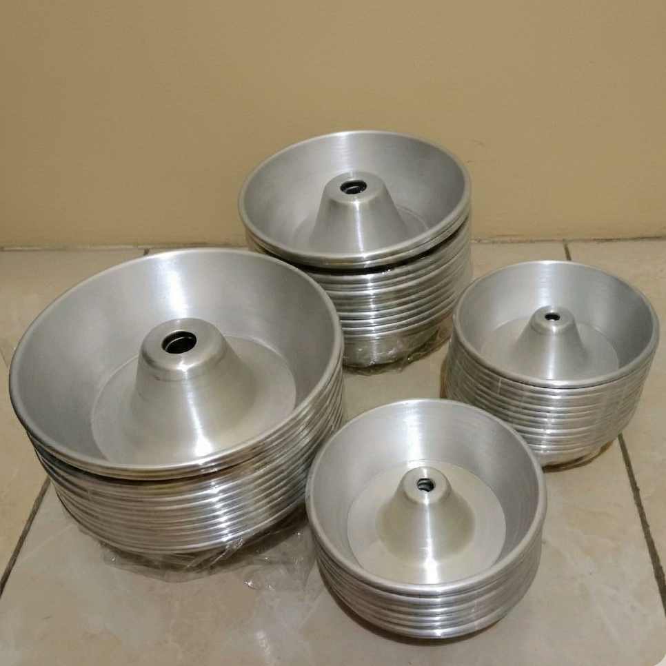 12pcs Loyang Tulban Bolu Aluminium Anti Lengket/BIMA/PAN/Baking