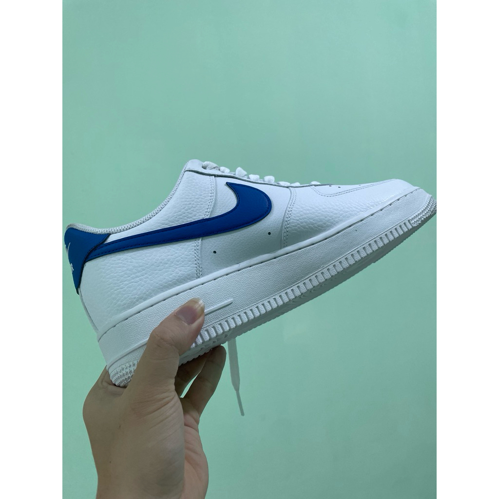 Nike Air Force 1 Low White Royal Blue Sec 100% ORI