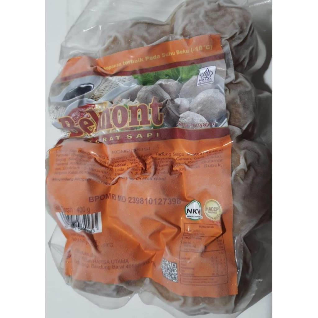 Belmont Bakso sapi urat ukuran 400gr