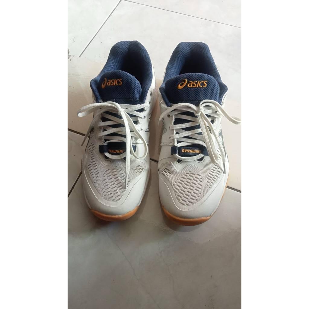 sepatu voli asics sky  elite ff mt 2 white blue