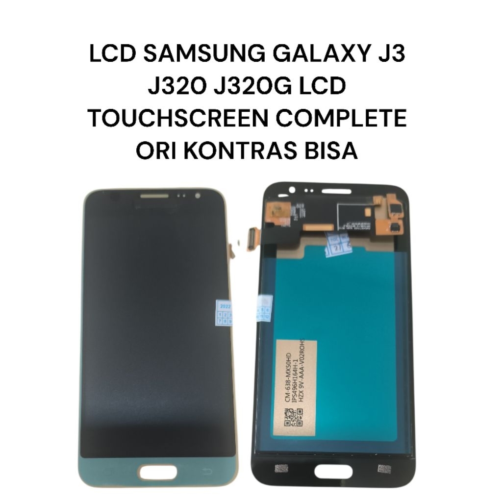 LCD SAMSUNG GALAXY J3 J320 J320G LCD TOUCHSCREEN COMPLETE ORI KONTRAS BISA
