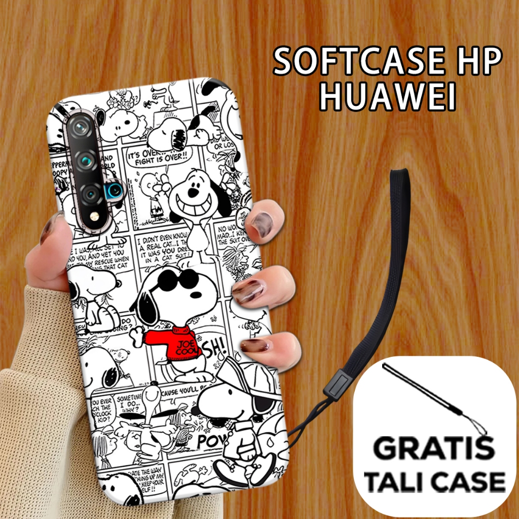 L21/Softcase Procamera HUAWEI series bahan karet lentur Gratis Tali Gantungan Hp/Case Hp untuk HUAWE