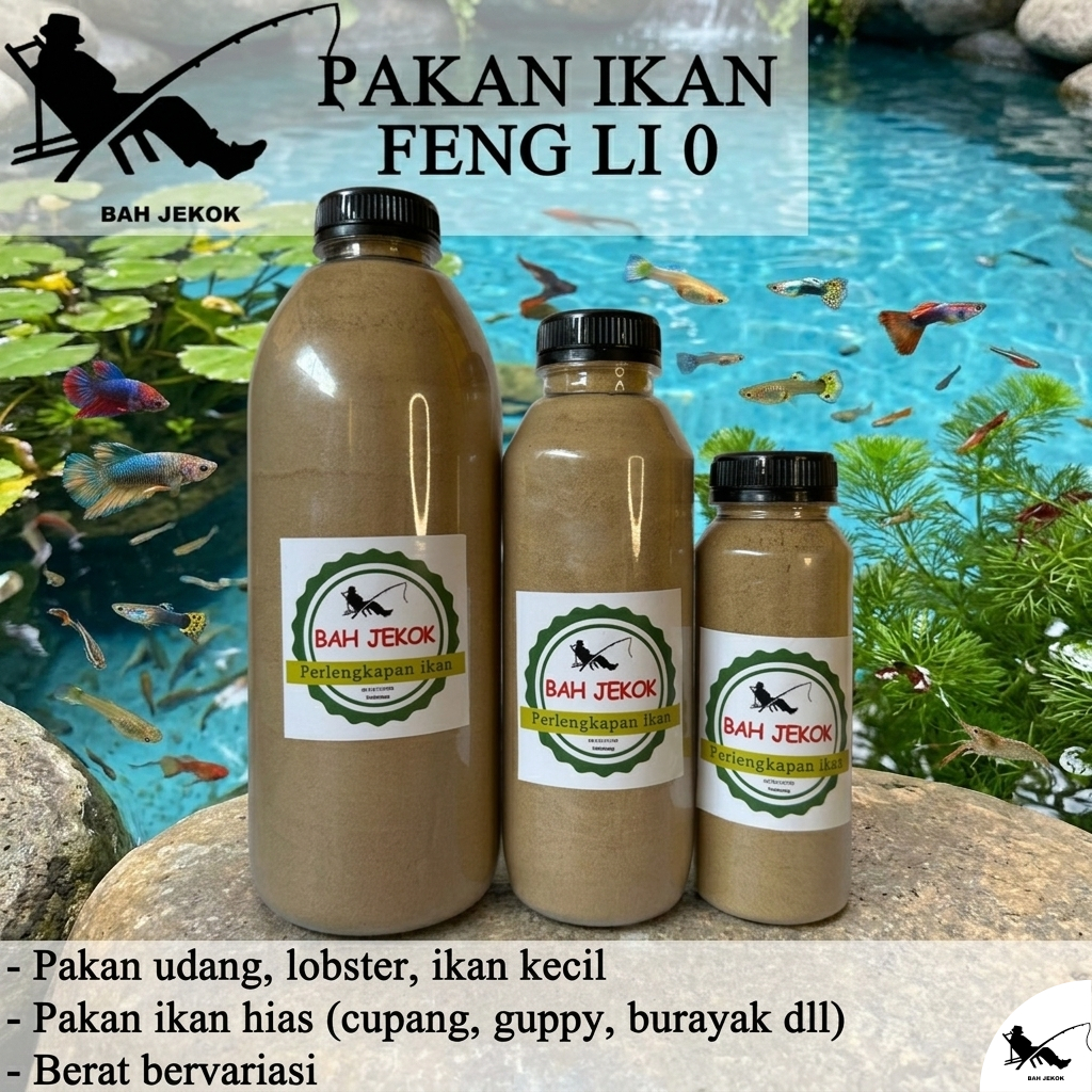Pelet Feng li 0 Umpan Pakan Ikan & Udang Akuarium Hias Kecil Bibit Burayak Cupang Koi Guppy (300gr).