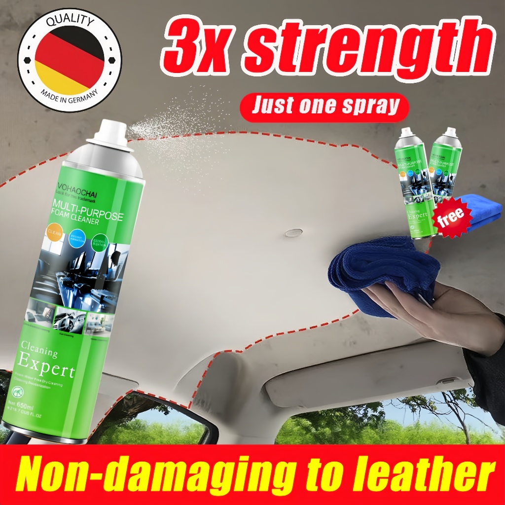 650ML Foam Cleaner Foam Pembersih Interior Mobil  Multifungsi Pembersih Interior Mobil Premium Asli 