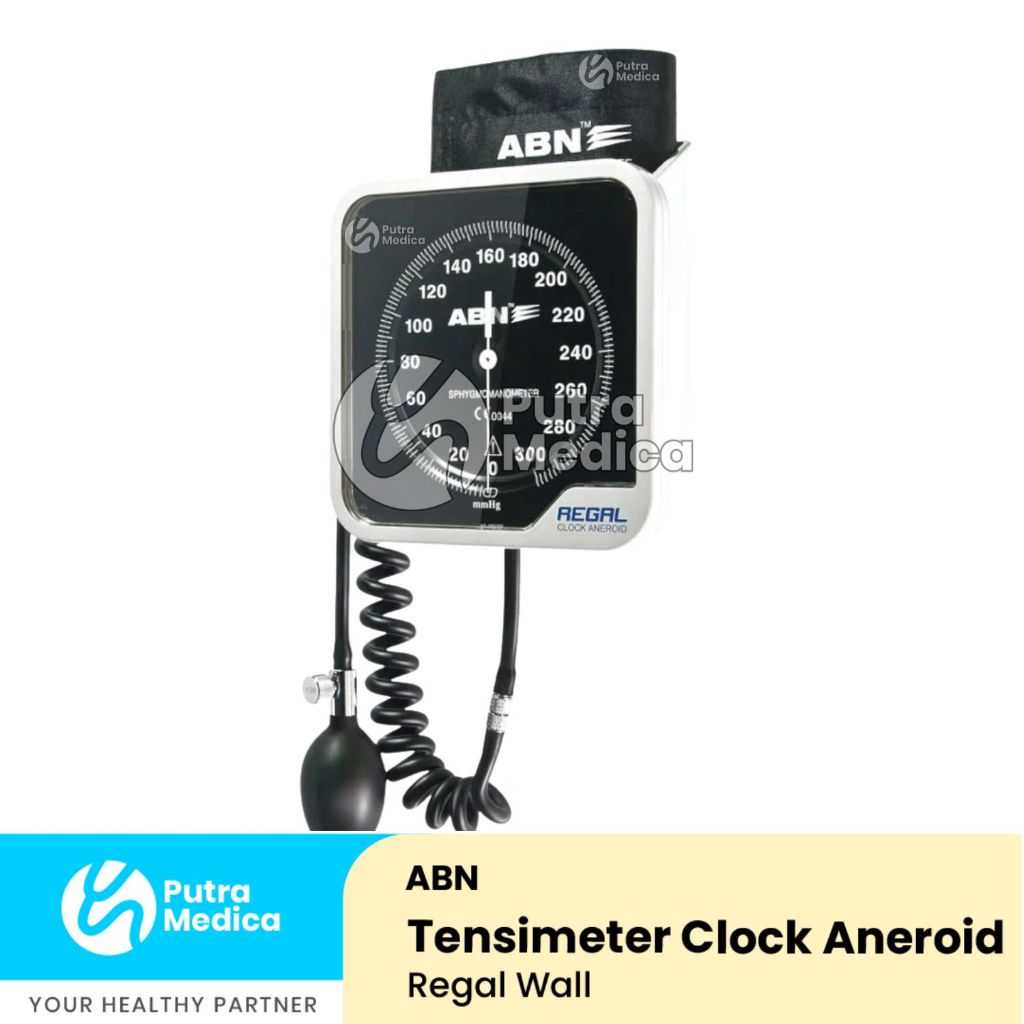 ABN Tensi Jarum Dinding / Tensimeter Regal Clock Aneroid Wall Model / Alat Ukur Tekanan Darah Manual