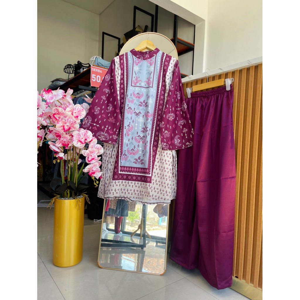 Setelan Muslim Tunik Celana Kulot