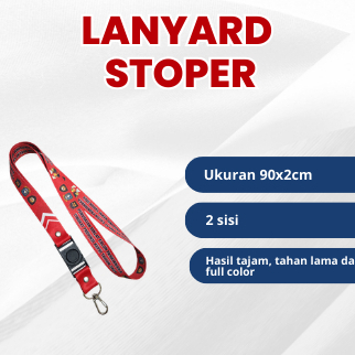 LANYARD CUSTOM STOPPER UKURAN 2x90cm