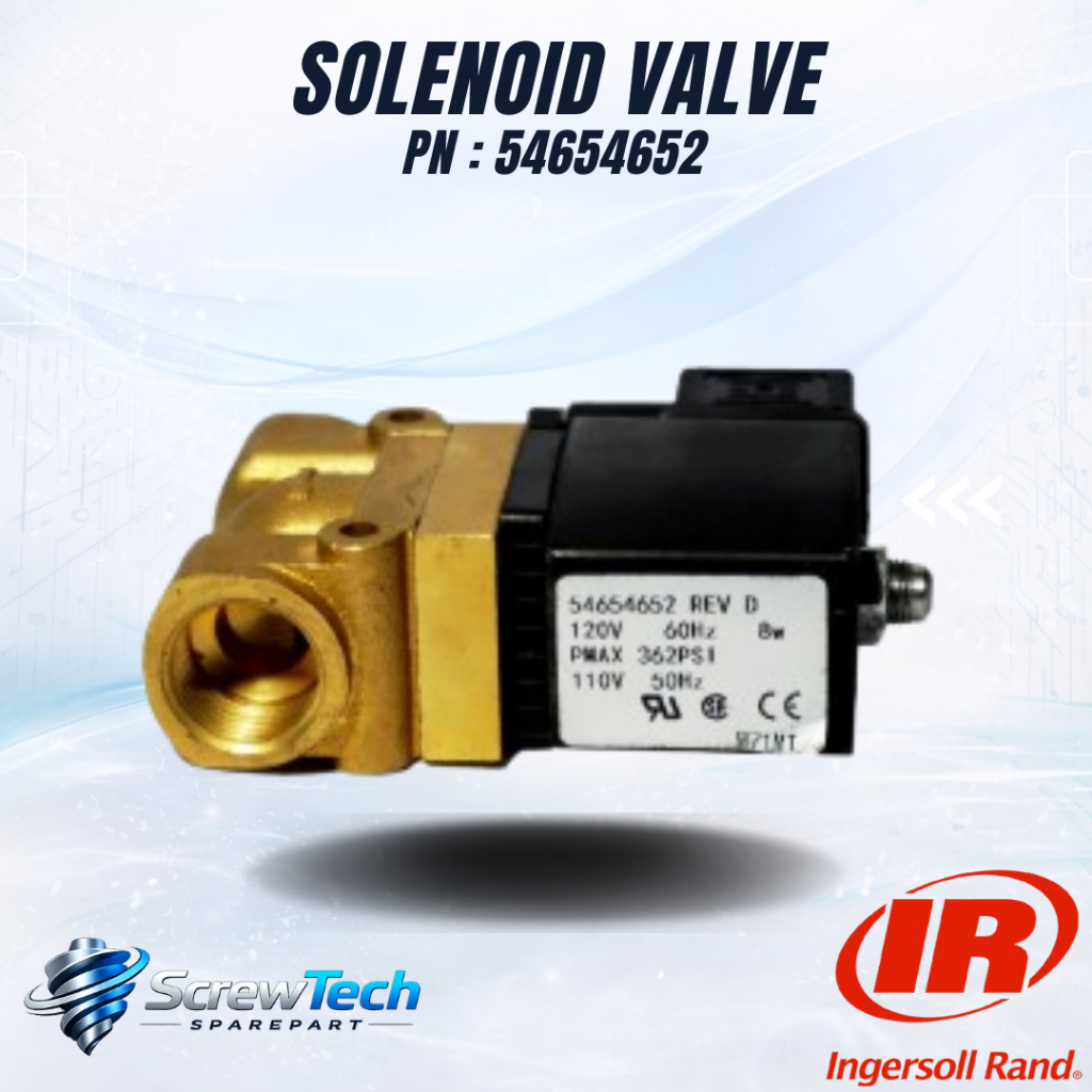 Solenoid Valve Ingersoll Rand PN 54654652 | Valve Kompresor Screw