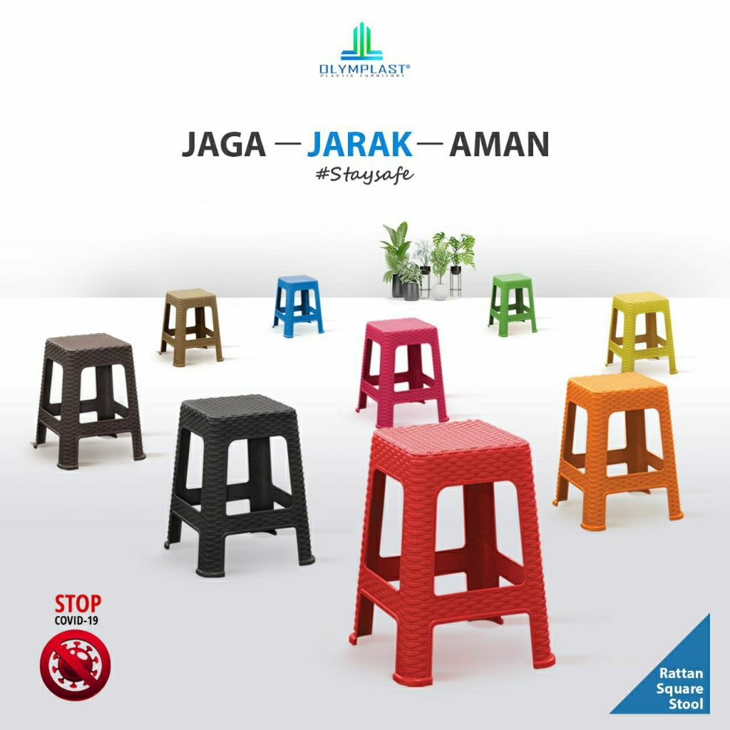 kursi plastik rotan olymplast/kursi baso/squarechair olymplast