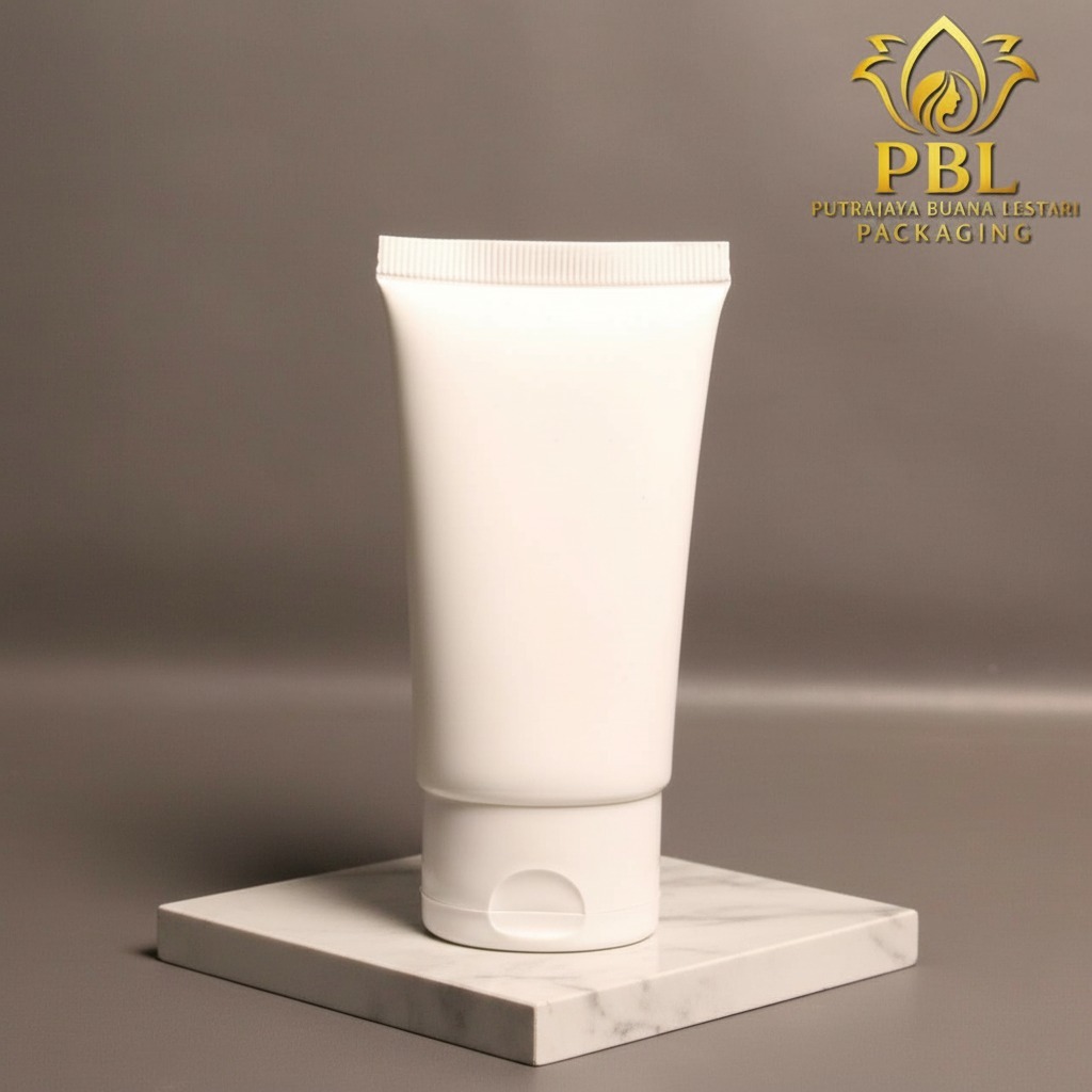 Botol Tube 30ml Slim Putih / Botol Tube Fliptop 30ml / Botol Sunscreen 30ml / Botol Kemasan Kosmetik