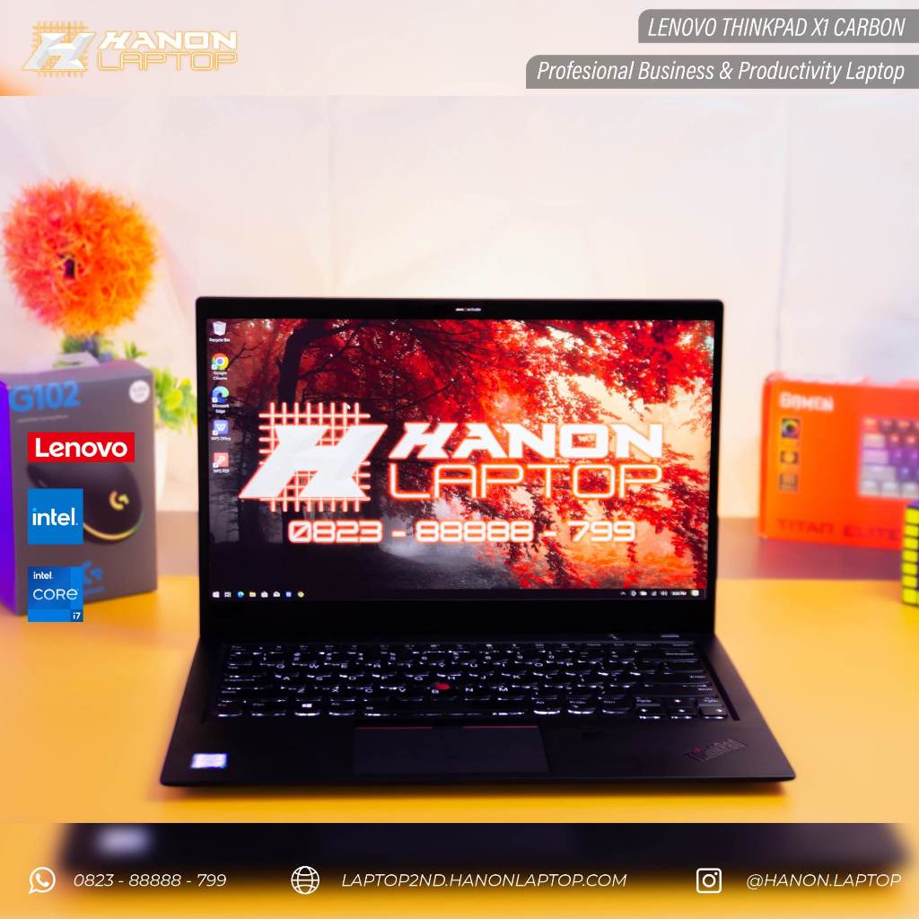 Lenovo Thinkpad X1 Carbon Like New [14Inch QHD | i7-8550U | 16GB Ram | 512GB SSD] - Laptop Second Ma
