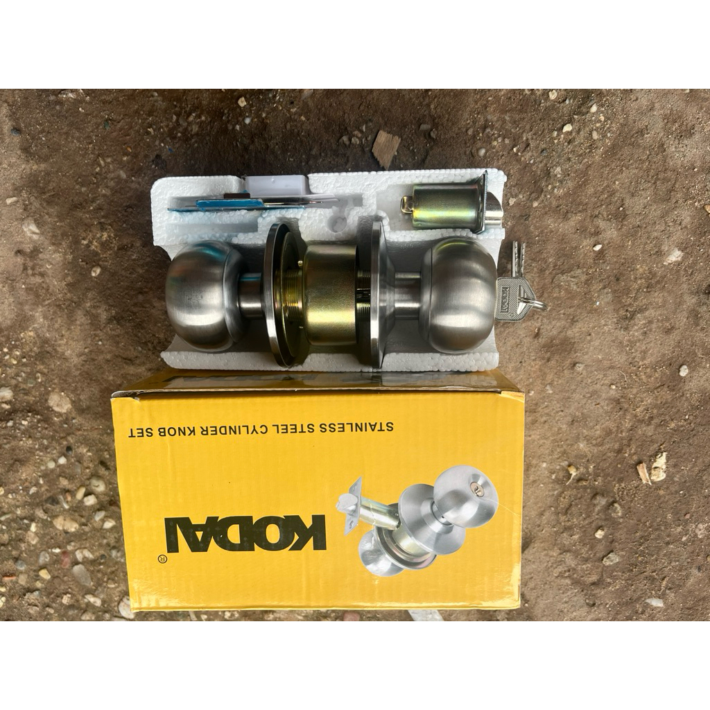 kunci pintu bulat knob kodai stainless steel