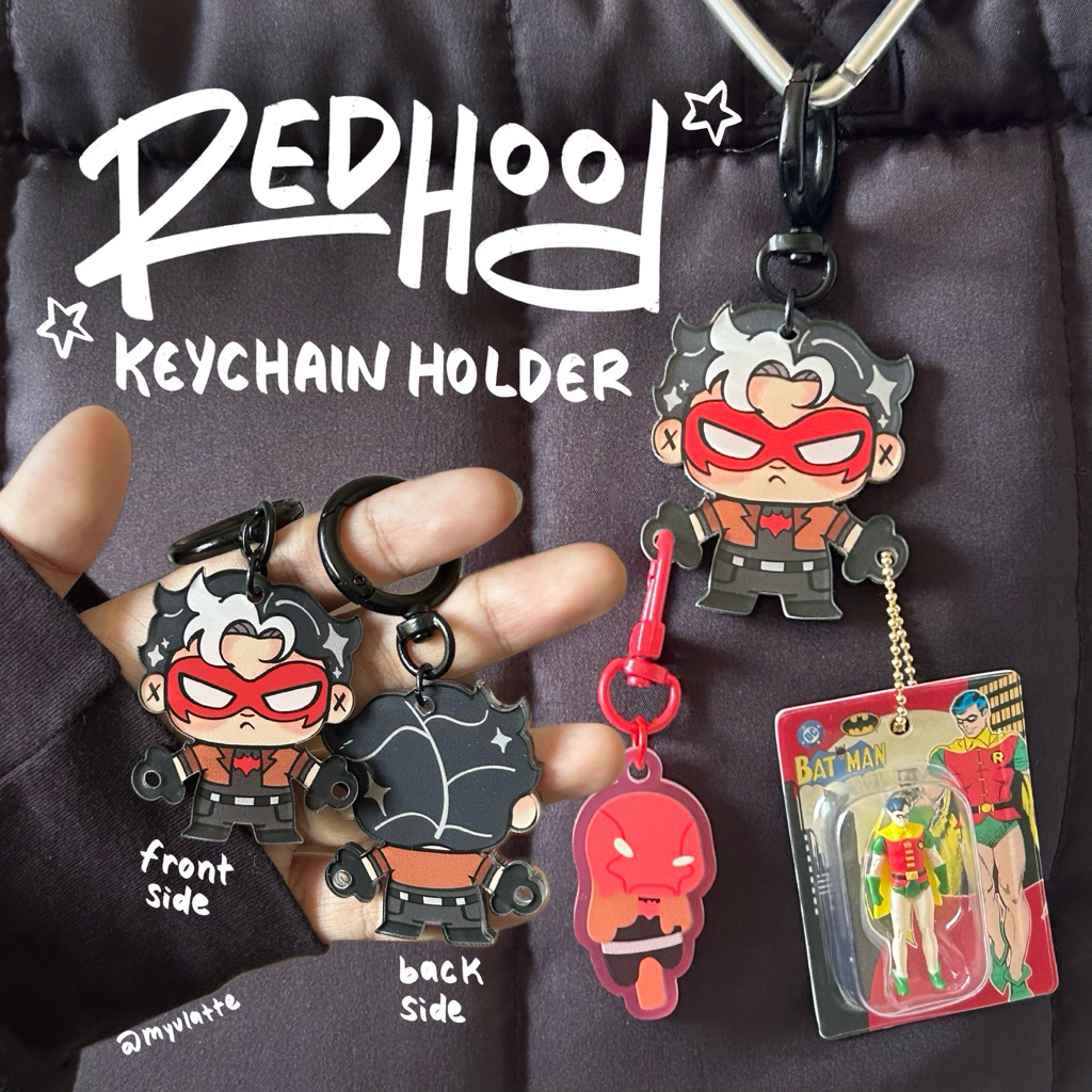 DC Redhood Jason Todd Keychain Holder Carabiner Gantungan Kunci