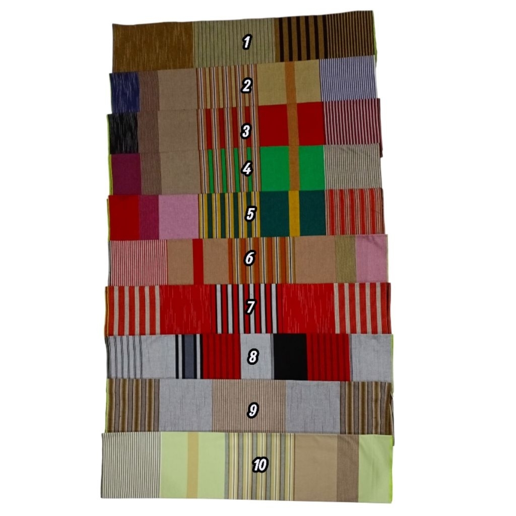 Kain Tenun Lurik 3in1 Tumpal Kombinasi Gerimis