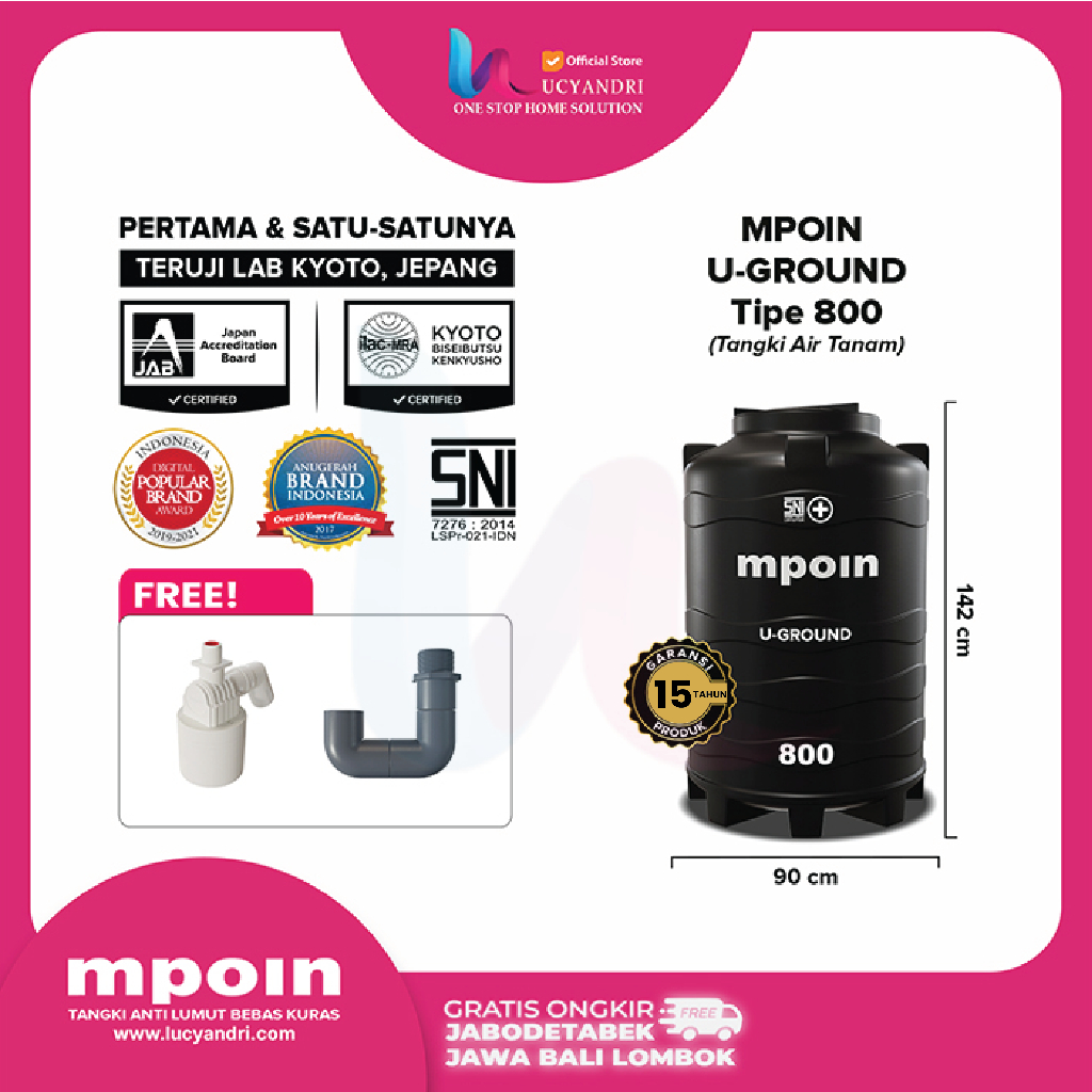 Tangki Air MPOIN 800 Tanam Pendam Toren Tandon 800 L Under Ground
