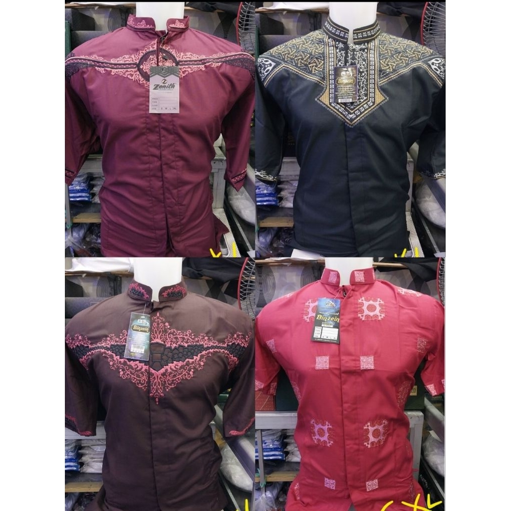 (KHUSUS UKURAN XL) Baju Koko Bin Zein Zenith Tangan Pendek (FREE TAS SPUNBOUND)