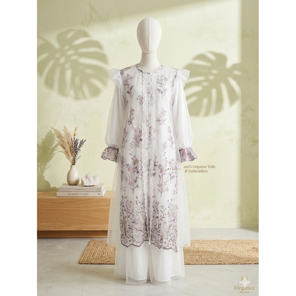 gamis dress Lilac Korean style Best seller-real pict