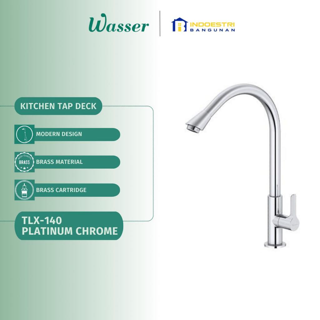 Kran Sink Cuci Piring Meja Wasser TLX 140 Platinum Chrome / Wasser Keran Cuci Piring