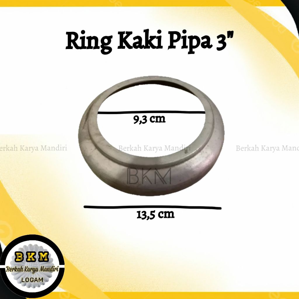 Ring Kaki Pipa 3 Inch // Tapak Kaki Ring Cembung //Aksesories Ornamen Besi Tangga Tralis Pintu Pagar