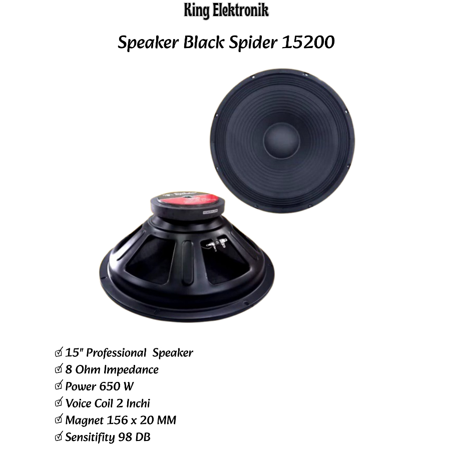 Speaker 15 Inch Black Spider 15200