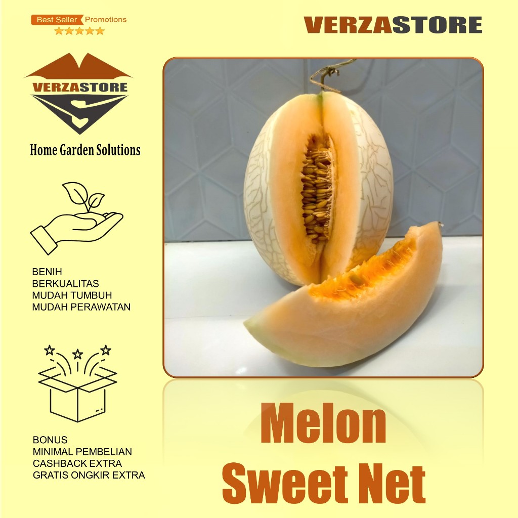 biji/benih/bibit buah melon hidroponik sweet net /5 biji