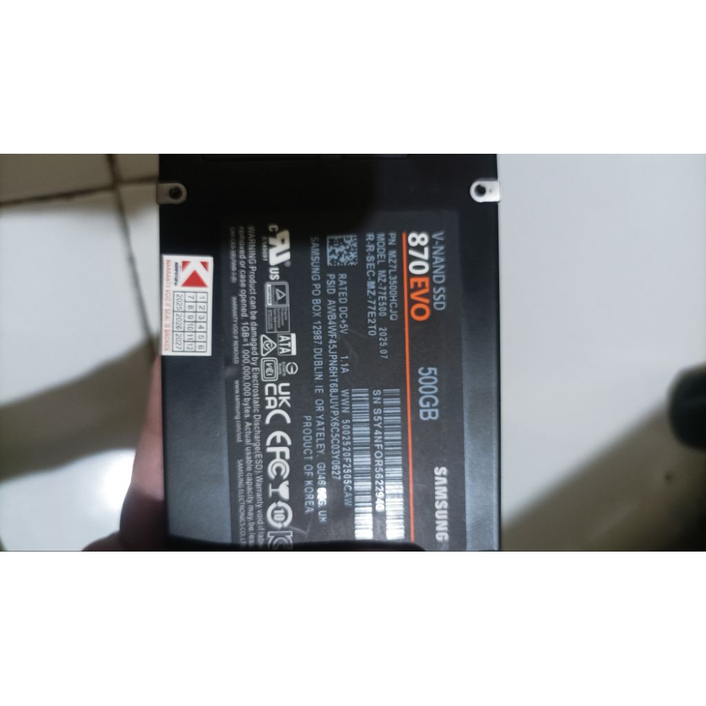 SSD SATA SAMSUNG EVO 870 500GB SECOND