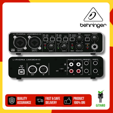 Sound Card Soundcard Behringer UMC204HD UMC 204 HD UMC204 HD Original