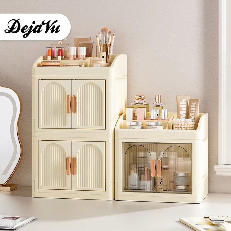 Dejavu Rak Kosmetik 2 Laci Estetik Tempat Makeup Skincare Organizer Meja Rias Minimalis Serbaguna Pr
