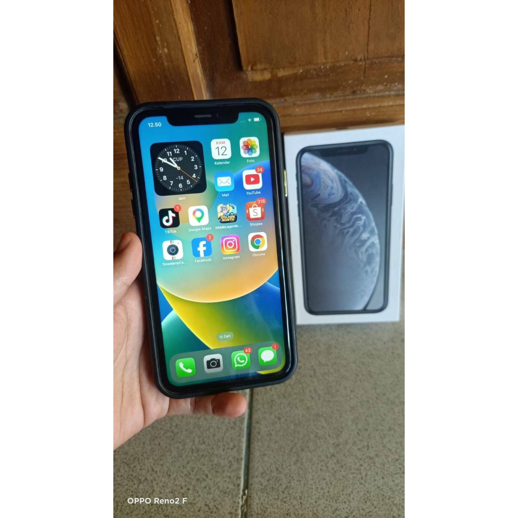 iphone xr 256gb second fullset ori segel