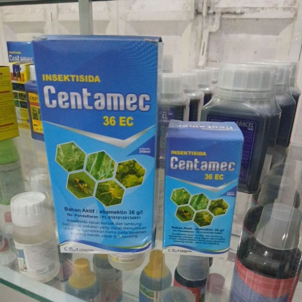 Insektisida centamec 250 mili & 50 mili berbahan aktif abamektin 36 ec